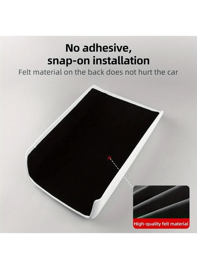 Tesla Model Y 3 2025 Highland Juniper Armrest Cover ABS Protector Black White Line - Image 3